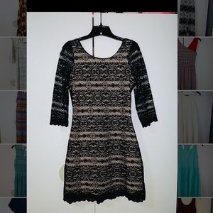 Nude & Black laced dress